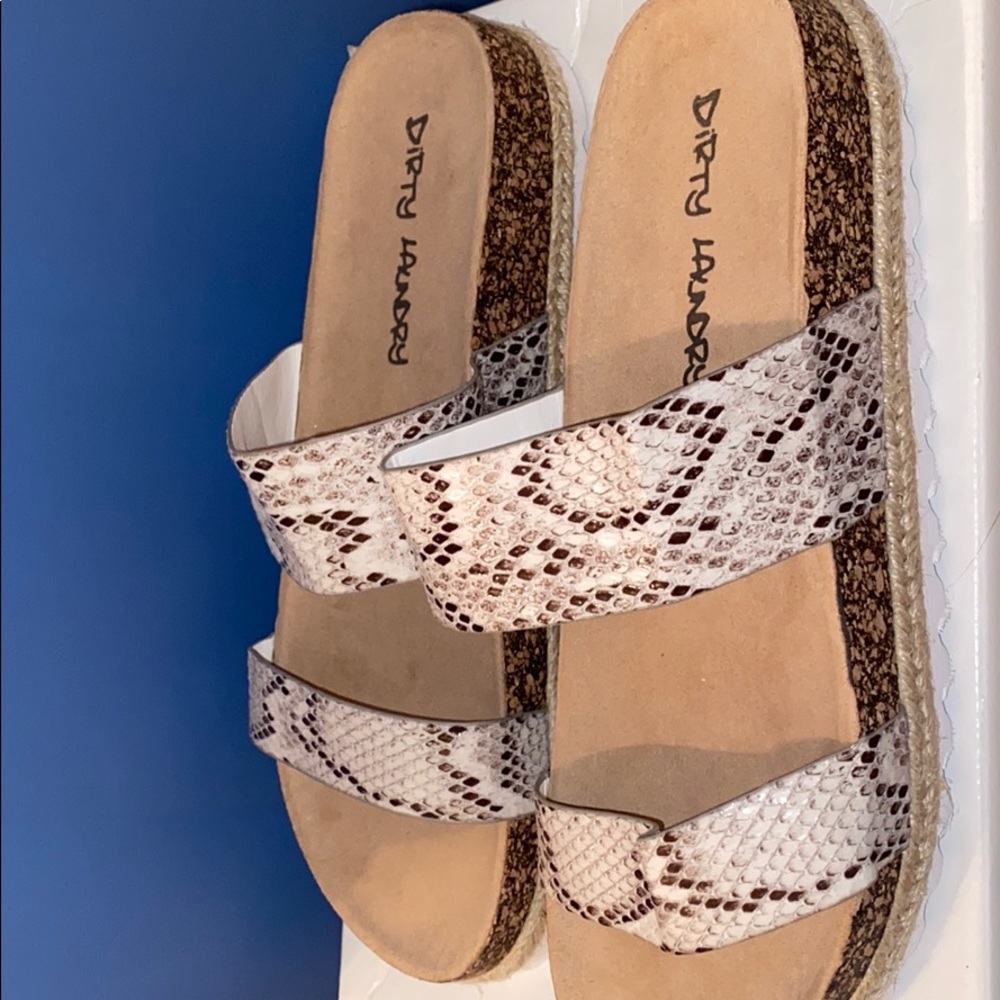 Snake skin sandals!